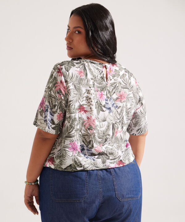 Blusa Manga Corta Estampada