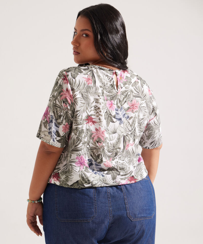 Blusa Manga Corta Estampada