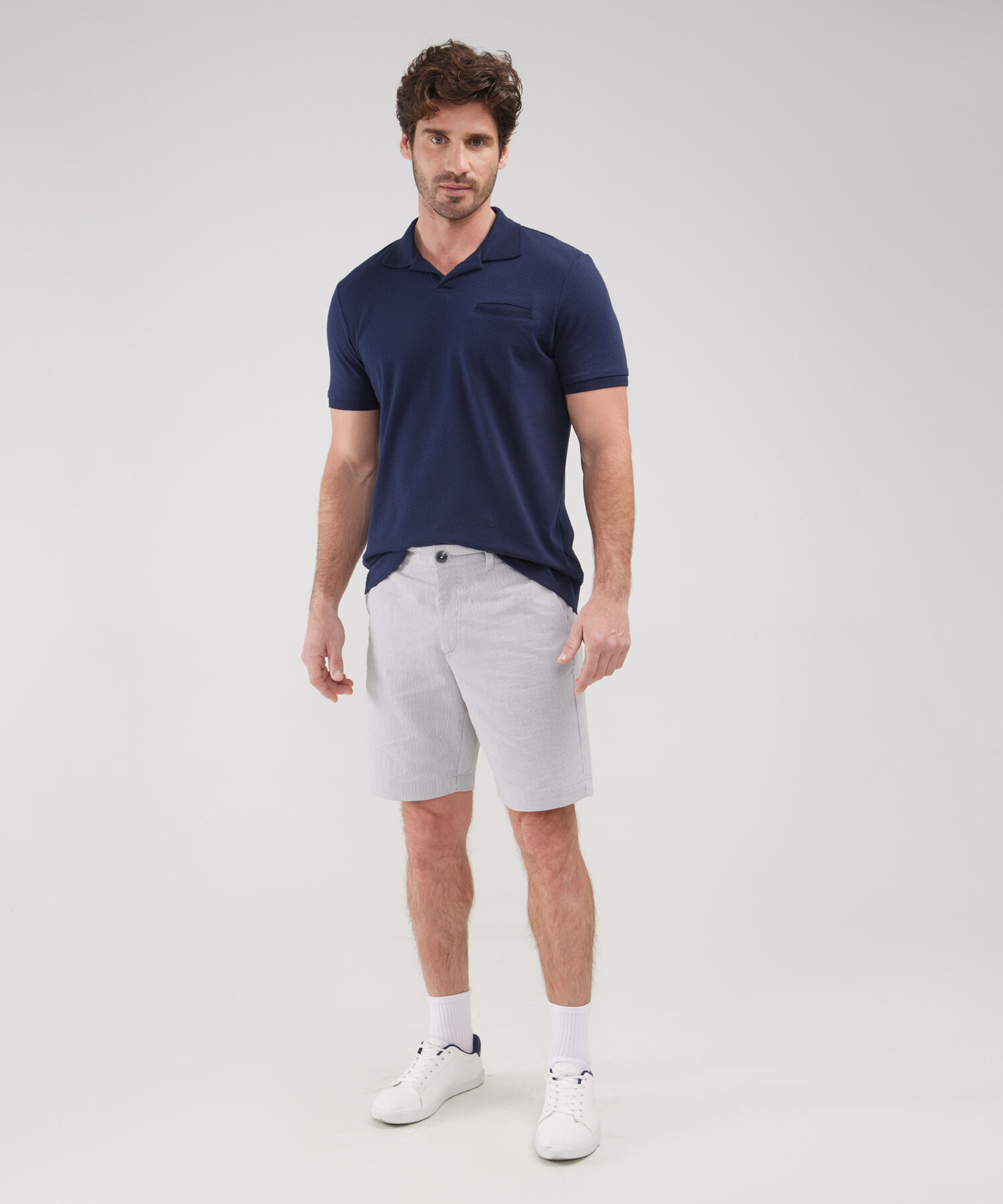 Bermuda Estampada Y Teñido En Prenda