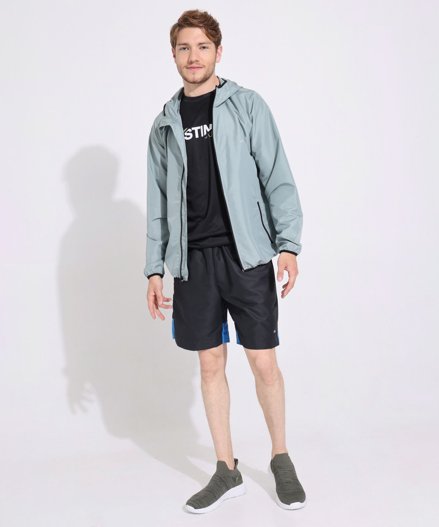 Chaqueta Deportiva Tejido Plano Unicolor, Manga Ranglan