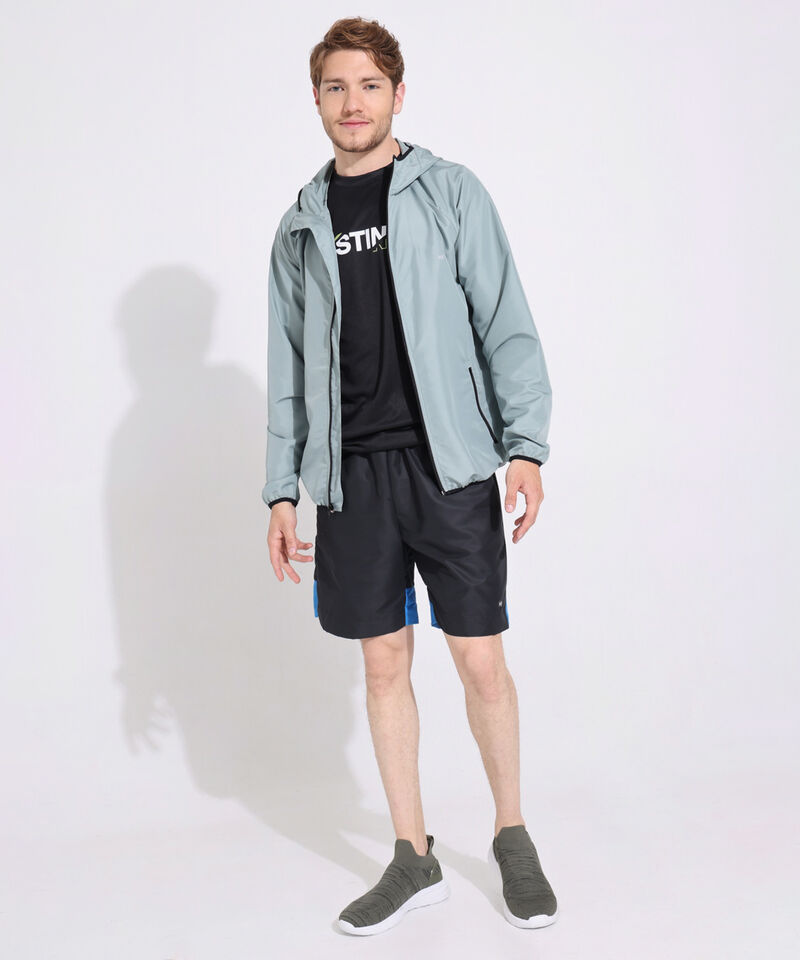 Chaqueta Deportiva Tejido Plano Unicolor, Manga Ranglan