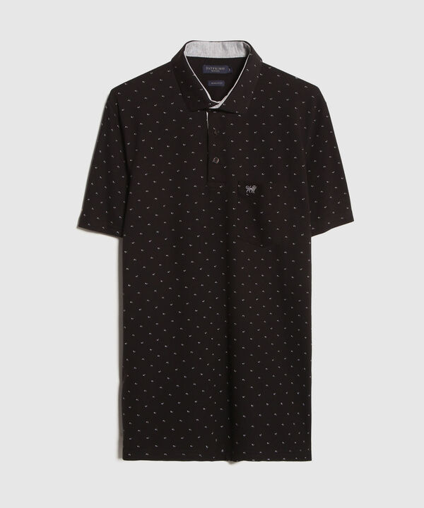 Polo Cuello Maquina Estampada