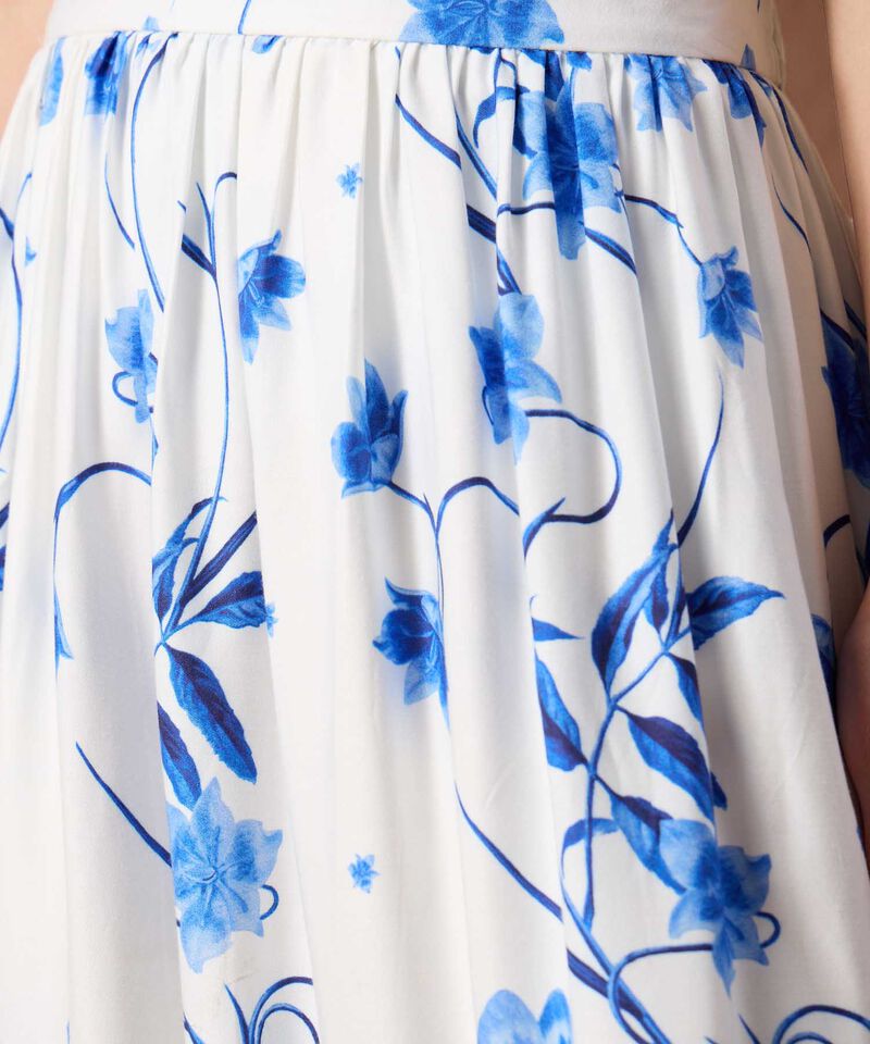 Falda Midi Estampada Para Mujer Diseño Floral Veraniego