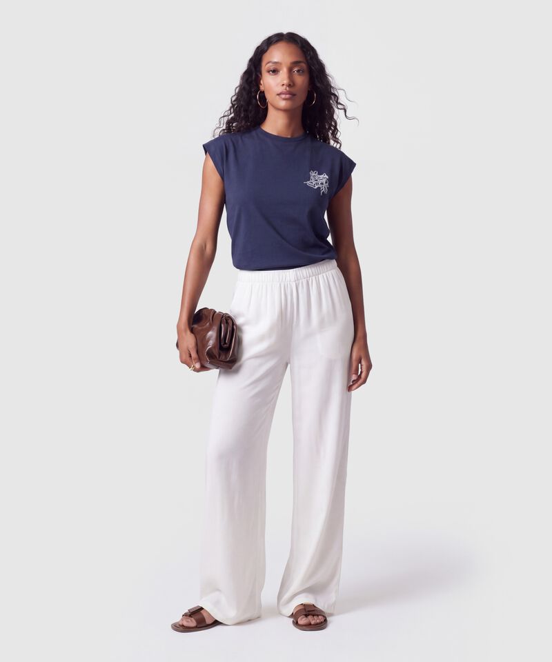 Camiseta Con Bordado Para Mujer