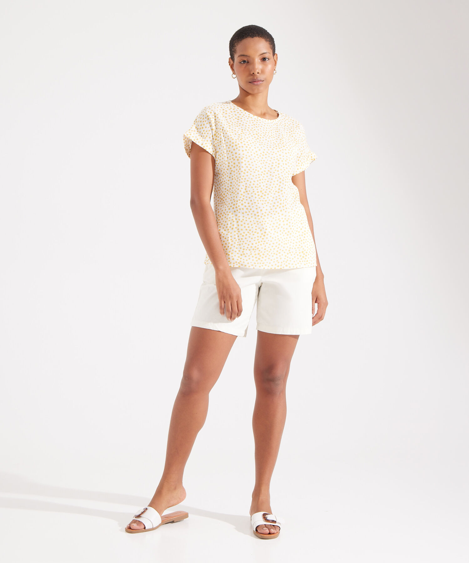 Blusa Manga Corta Estampada