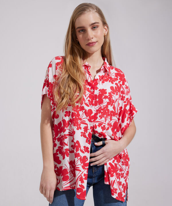 Camisa Manga Corta Corrida Estampada