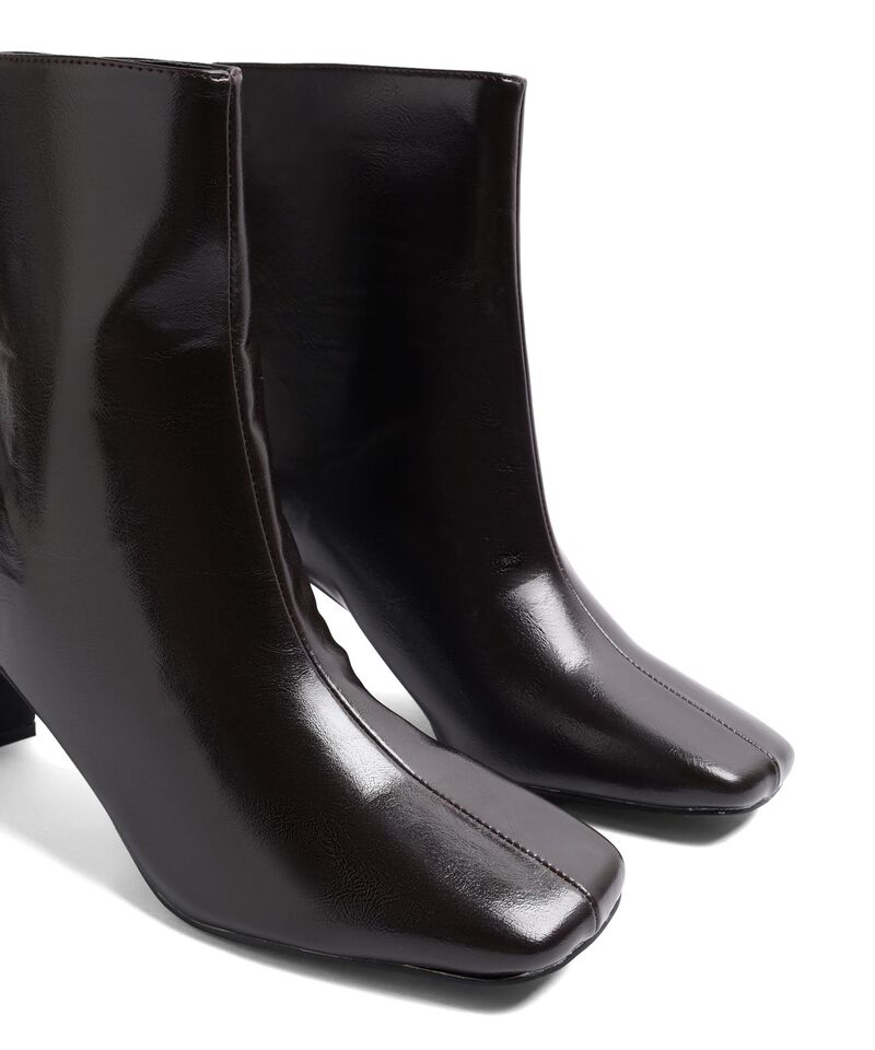 Botines De Tac&oacute;n Con Punta Cuadrada Para Mujer