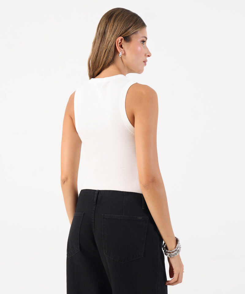 Camiseta de Punto Sin Mangas para Mujer