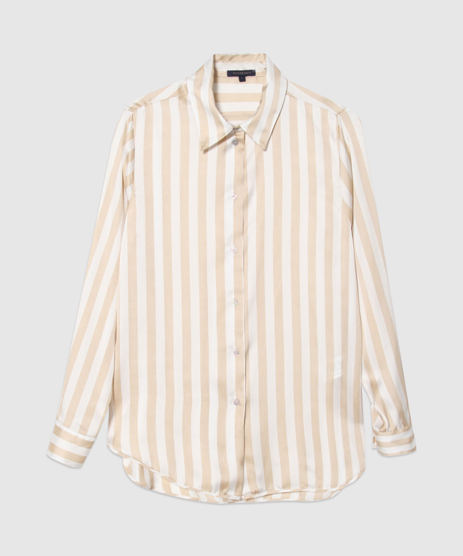 Camisa a Rayas en Satín