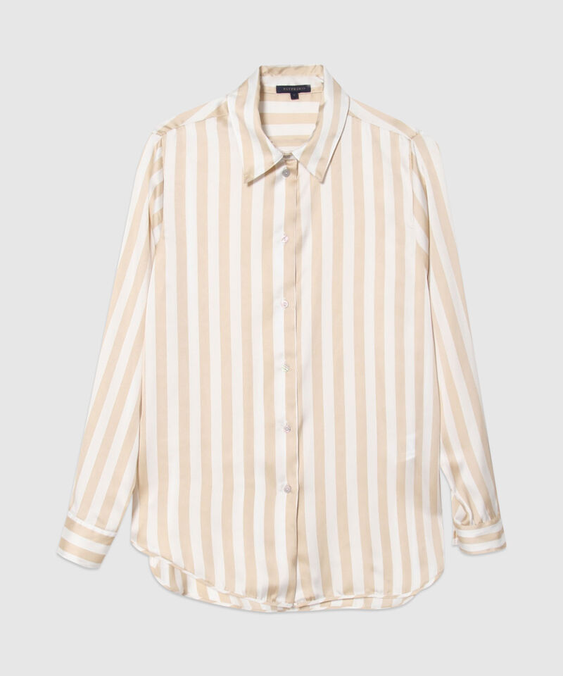 Camisa a Rayas en Satín