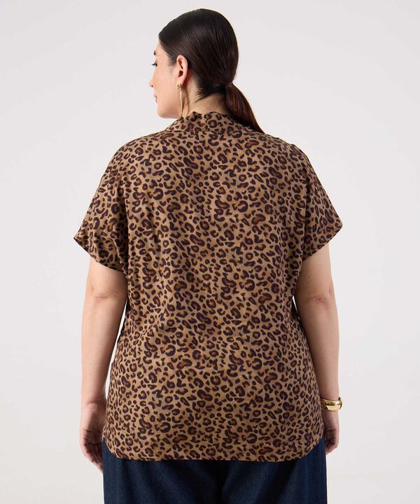 Blusa animal print para mujer curvy