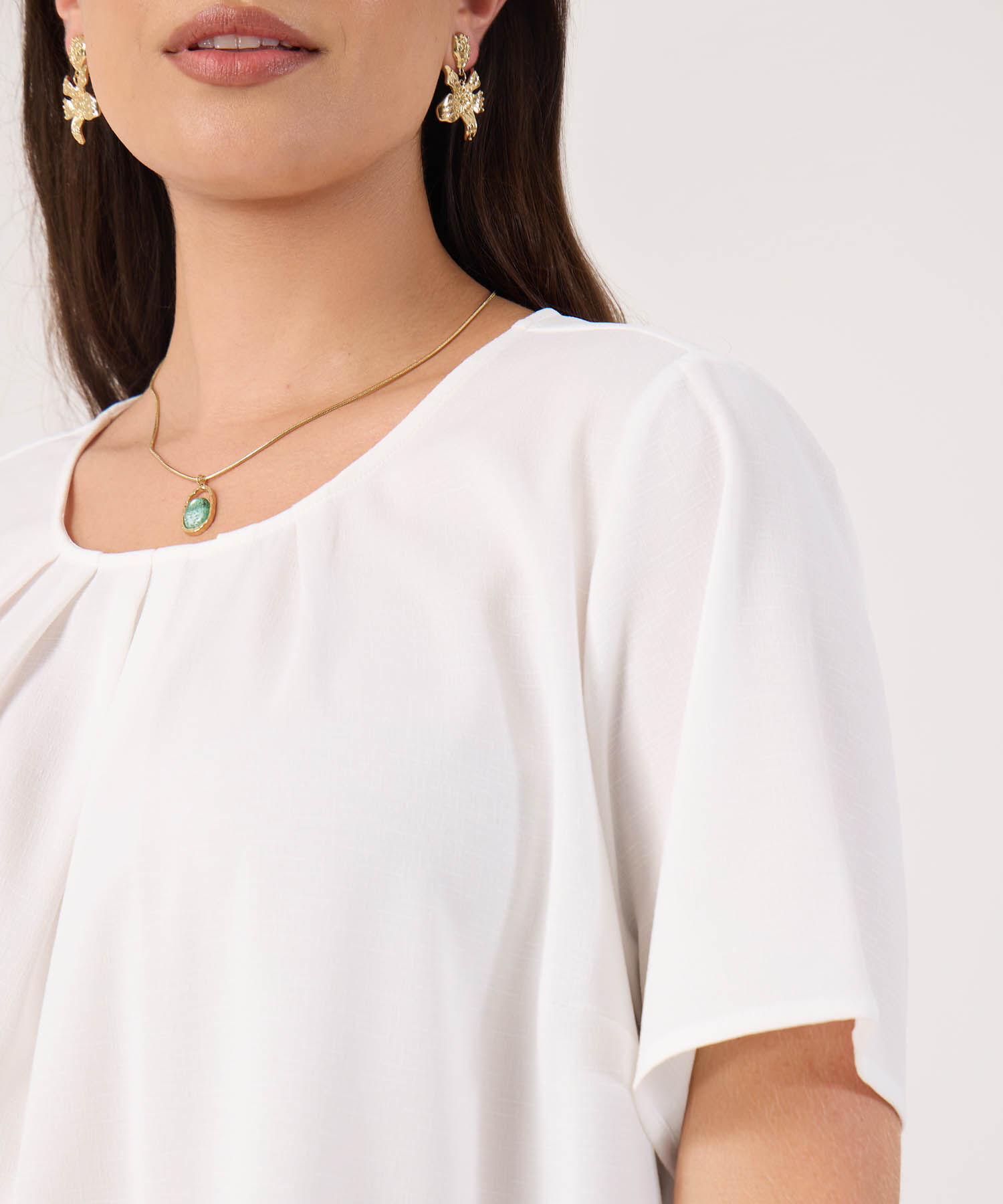 Blusa Unicolor Para Mujer Curvy