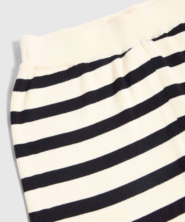 Pantal&oacute;n en Tejido de Punto Rayado para Mujer image number null