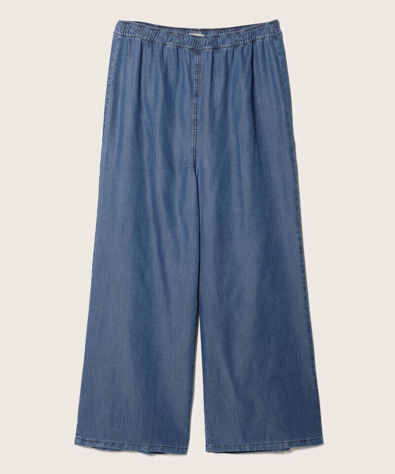 Jean Fluido Wide Leg  Encauchado