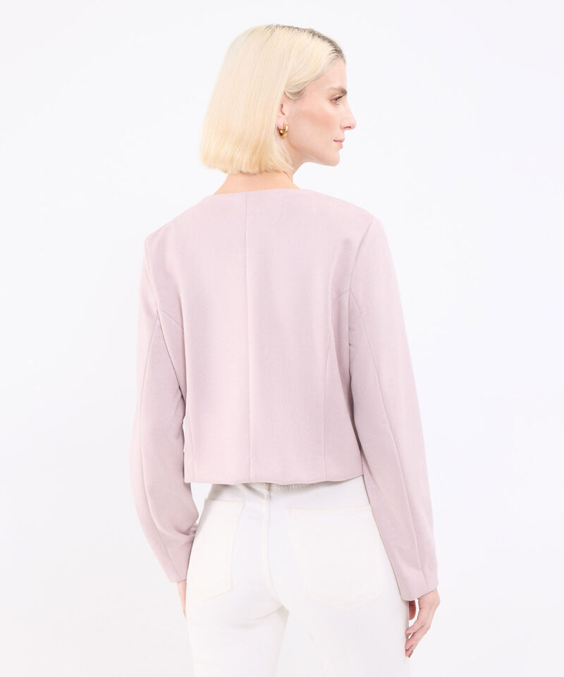 Chaqueta Unicolor Para Mujer