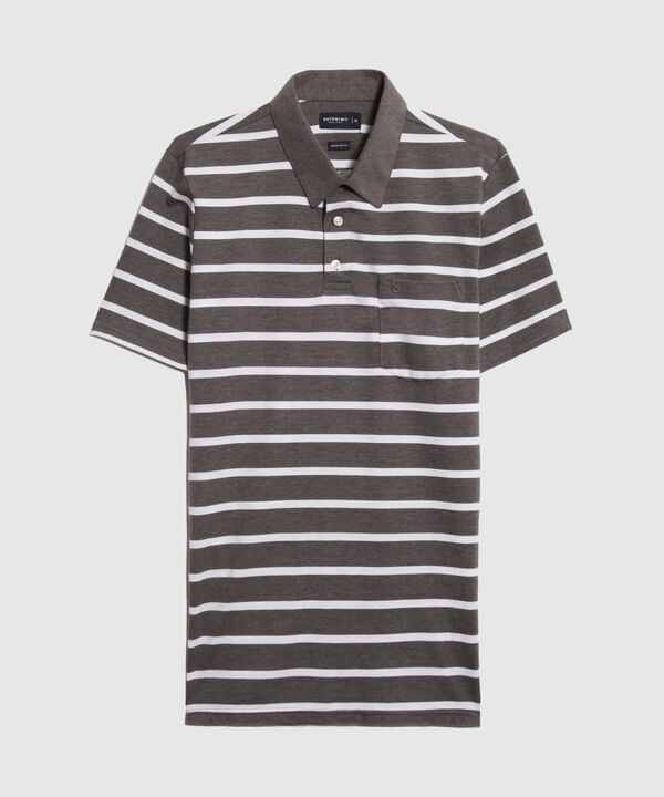 Polo Cuello Duro con Franjas