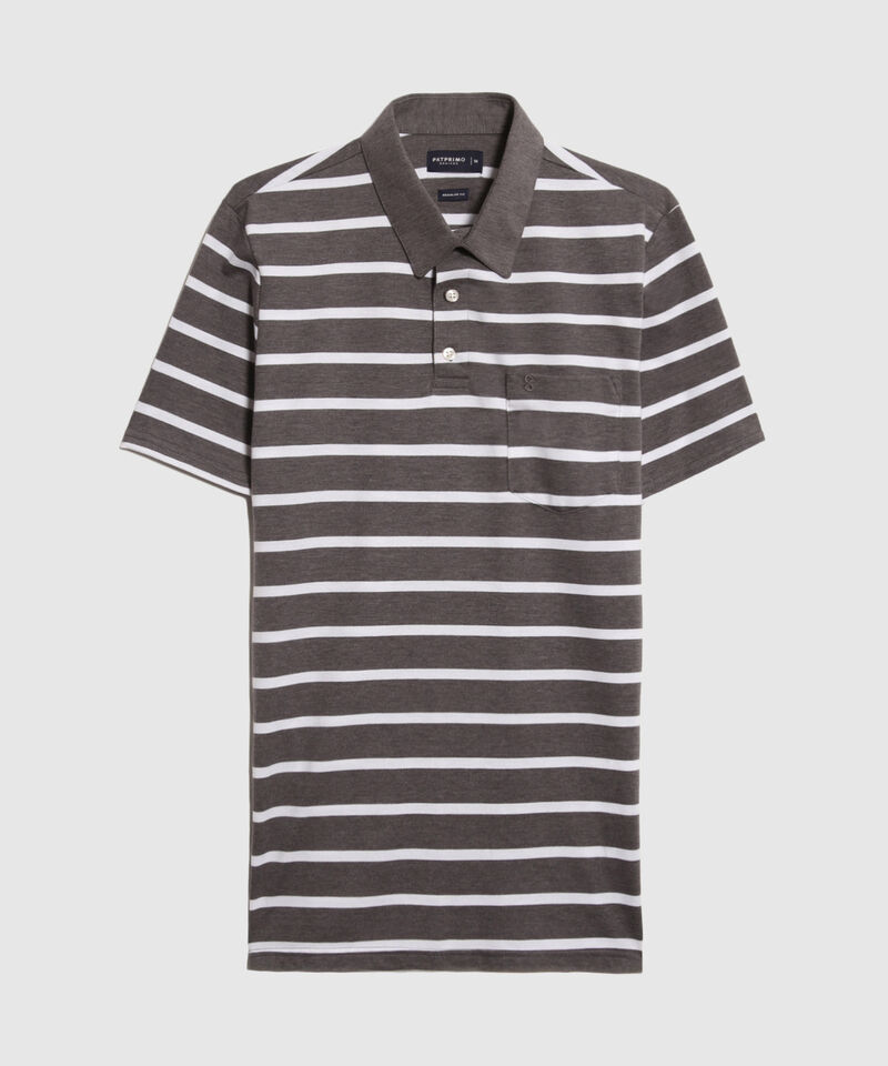Polo Cuello Duro con Franjas