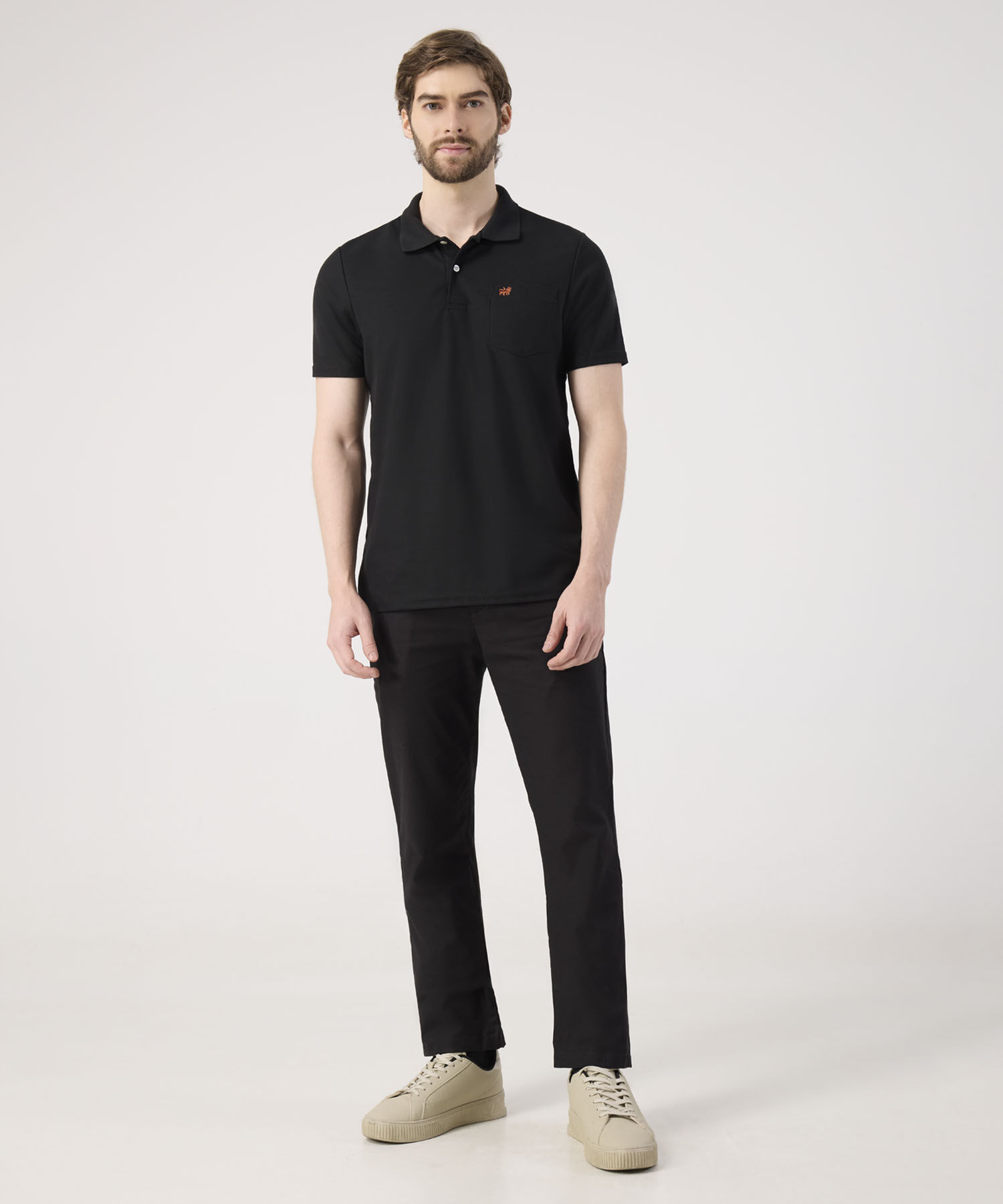 Polo Unicolor Con Bolsillo 