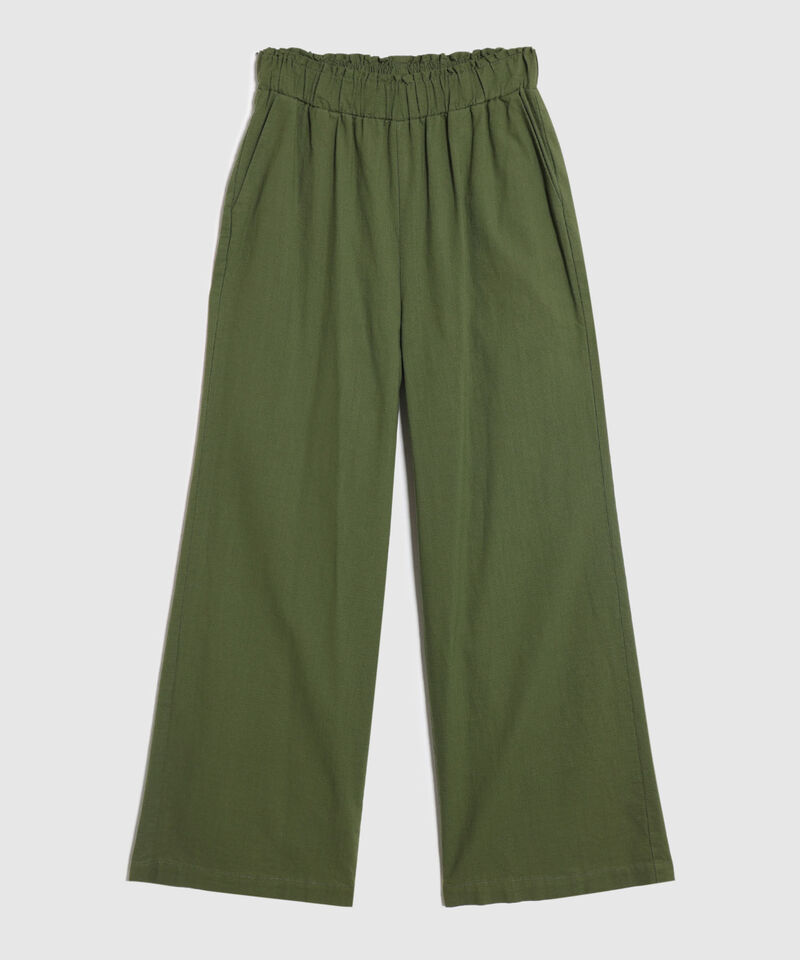 Pantal&oacute;n Fluido Con Cintura El&aacute;stica Para Mujer