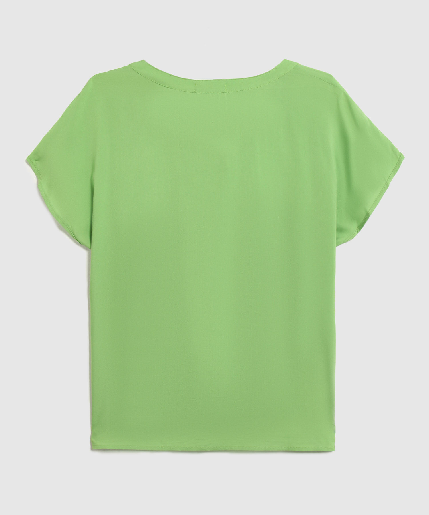 Blusa Manga Corta Con Escote En V