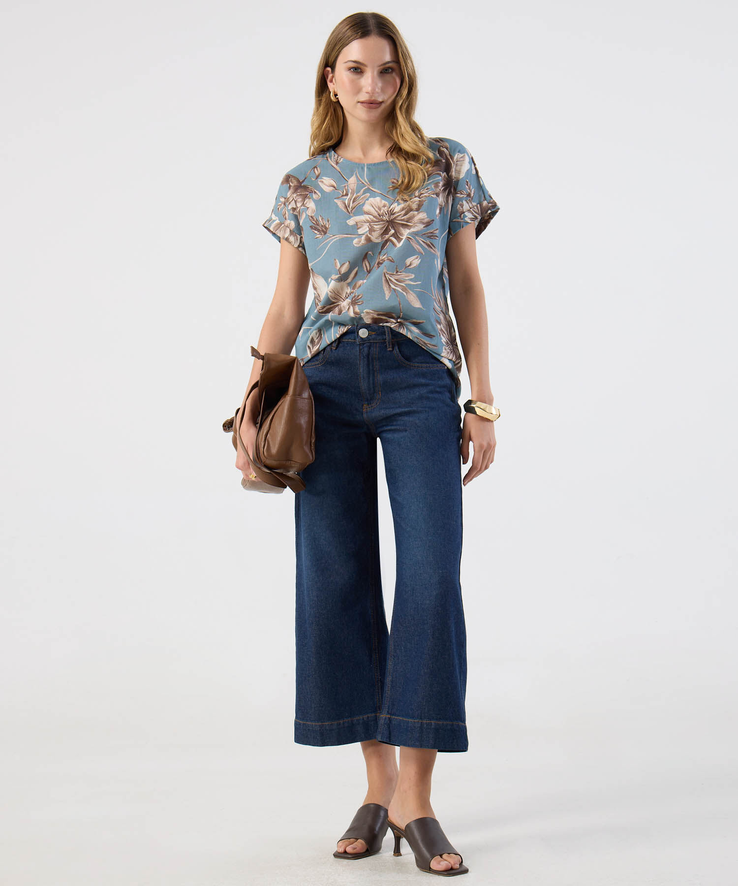 Blusa Manga Corta Estampada