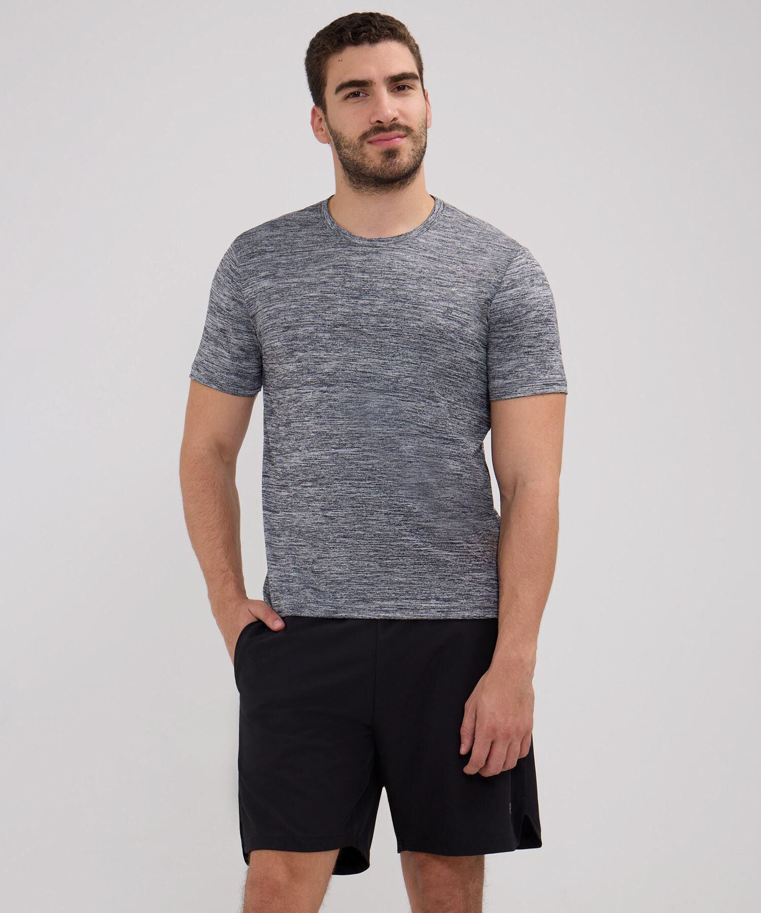 Camiseta Manga Corta Cuello Redondo Jaspe