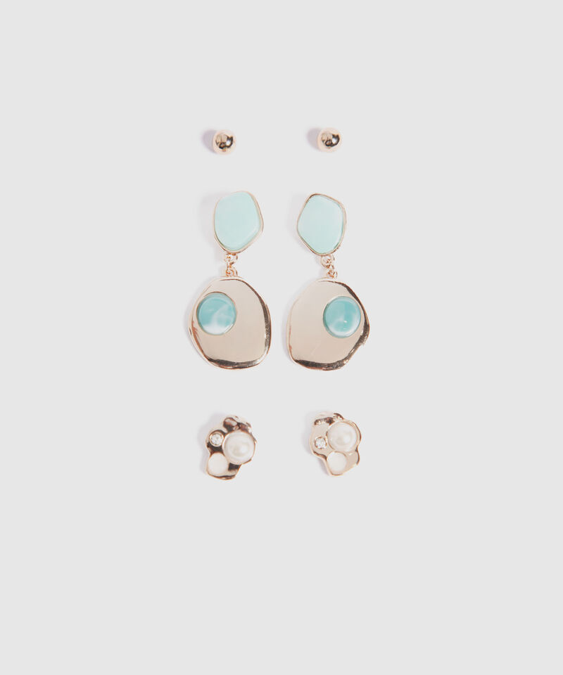 Aretes Set X 3 Pares De Aretes Ref. Kf231-0120.
