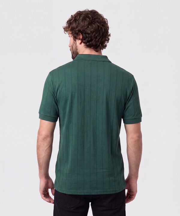 Polo Con Relieve Vertical Para Hombre