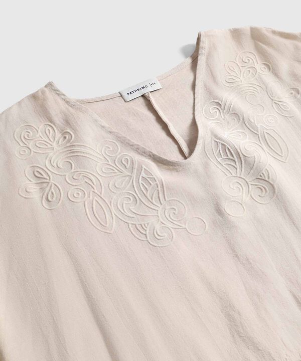 Vestido Kaftan con Bordado y Jareta Para Mujer Curvy image number null