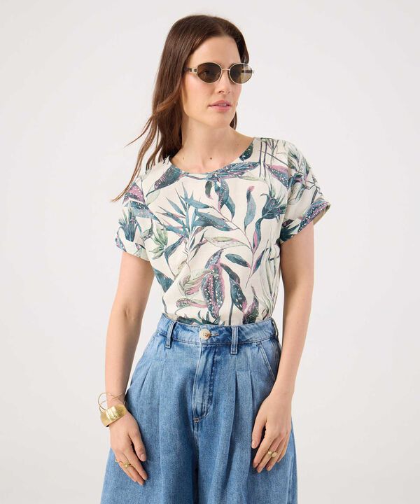 Blusa Manga Corta Estampada image number null