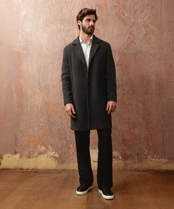 Abrigo Unicolor Con Solapas  image number null