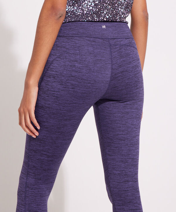 Leggings Jaspe Largo Con Reflectivos Laterales, Cotilla Y Pinzas Posteriores image number null
