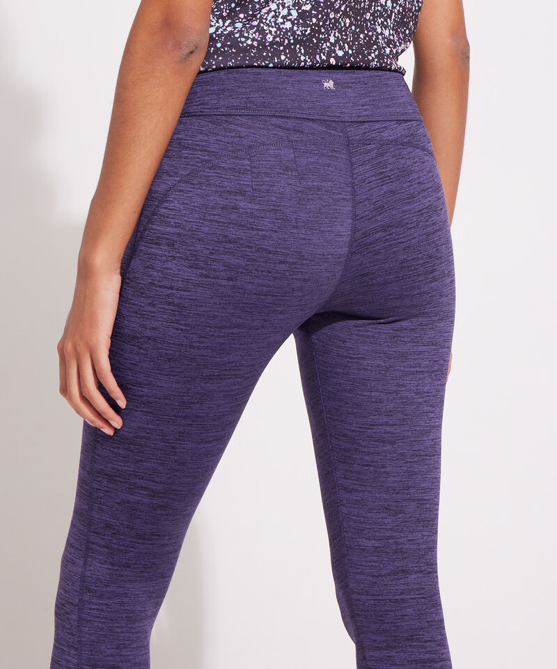 Leggings Jaspe Largo Con Reflectivos Laterales, Cotilla Y Pinzas Posteriores