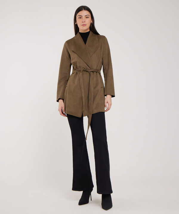 Chaqueta Unicolor Tipo Trench