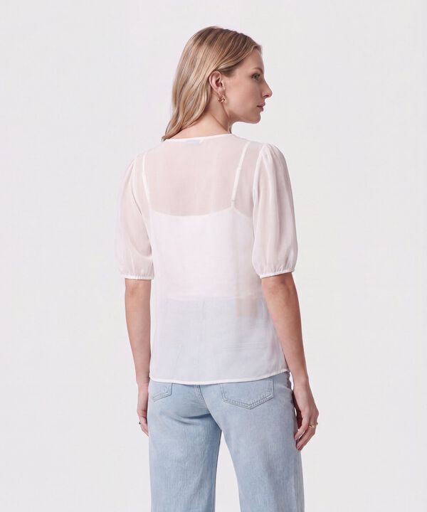 Blusa Mangas Transparentes Mujer