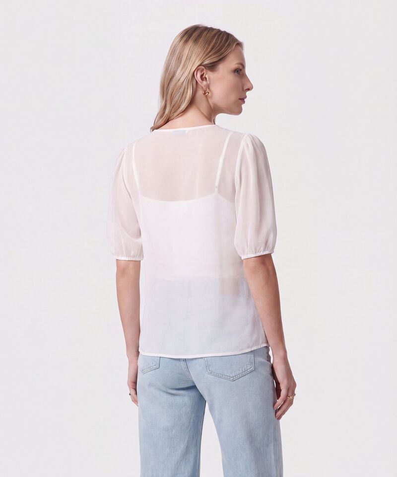 Blusa Mangas Transparentes Mujer