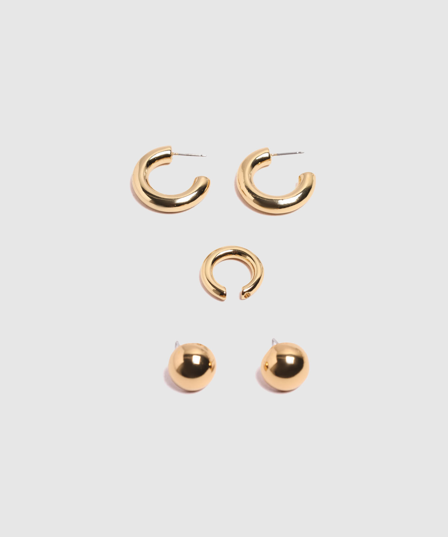 Set X3 De Aretes Y Ear Cuff Para Mujer