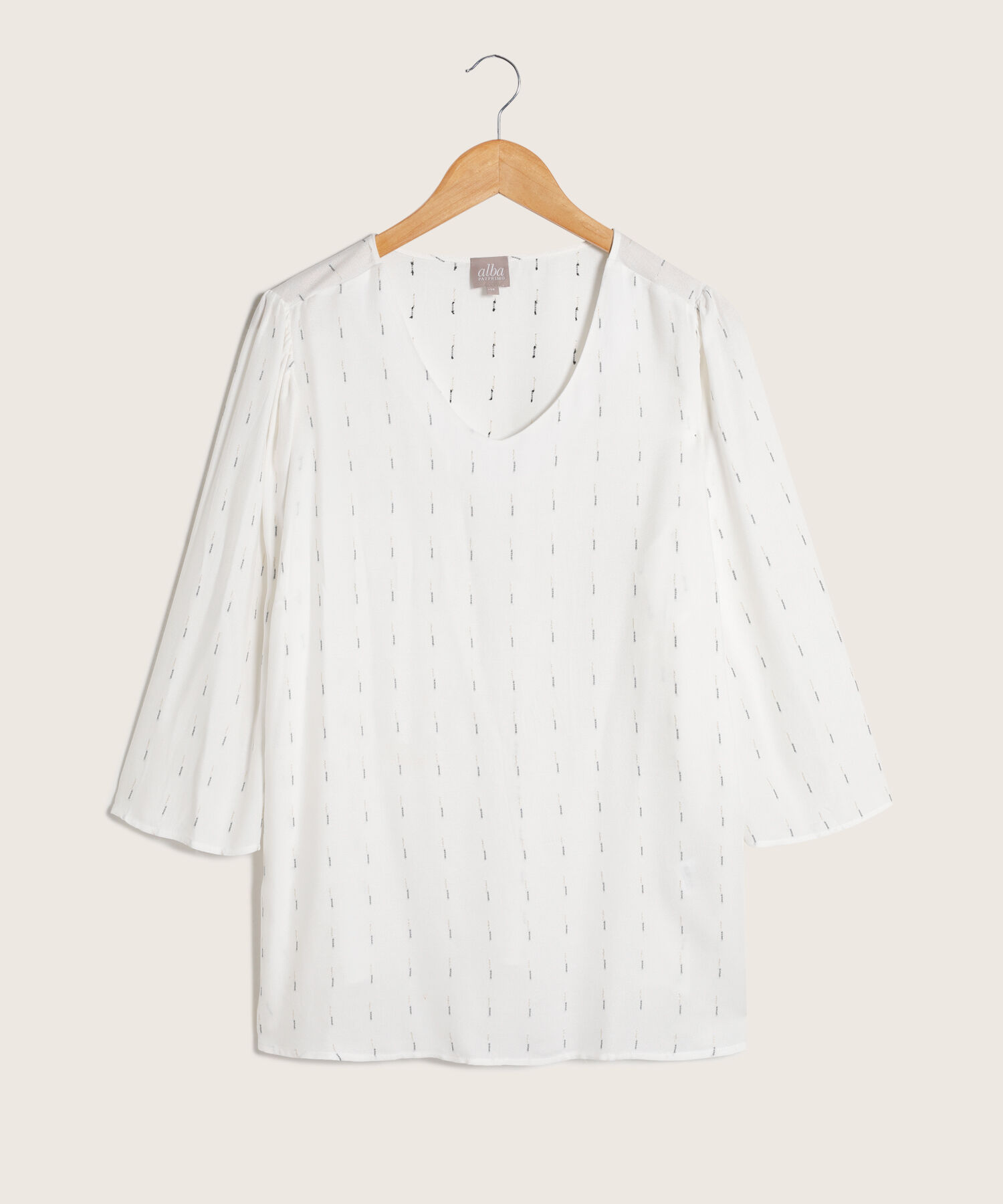 Blusa Manga 3/4 Tela De Lurex