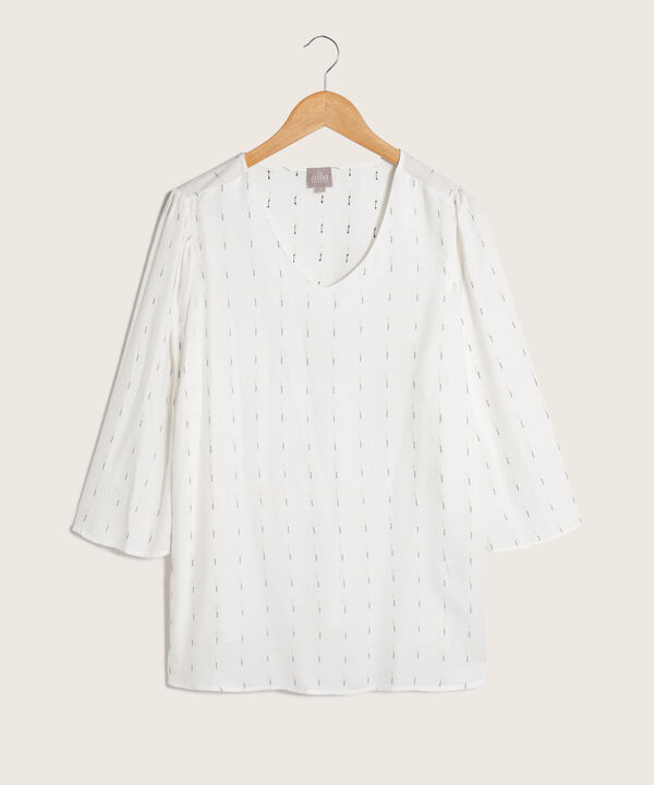 Blusa Manga 3/4 Tela De Lurex