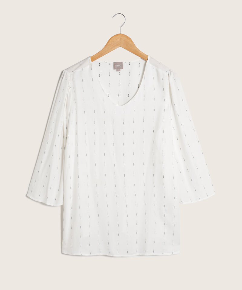 Blusa Manga 3/4 Tela De Lurex