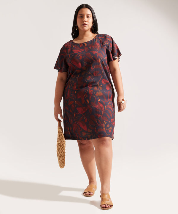 Vestido Corto Con Estampado De Flores image number null