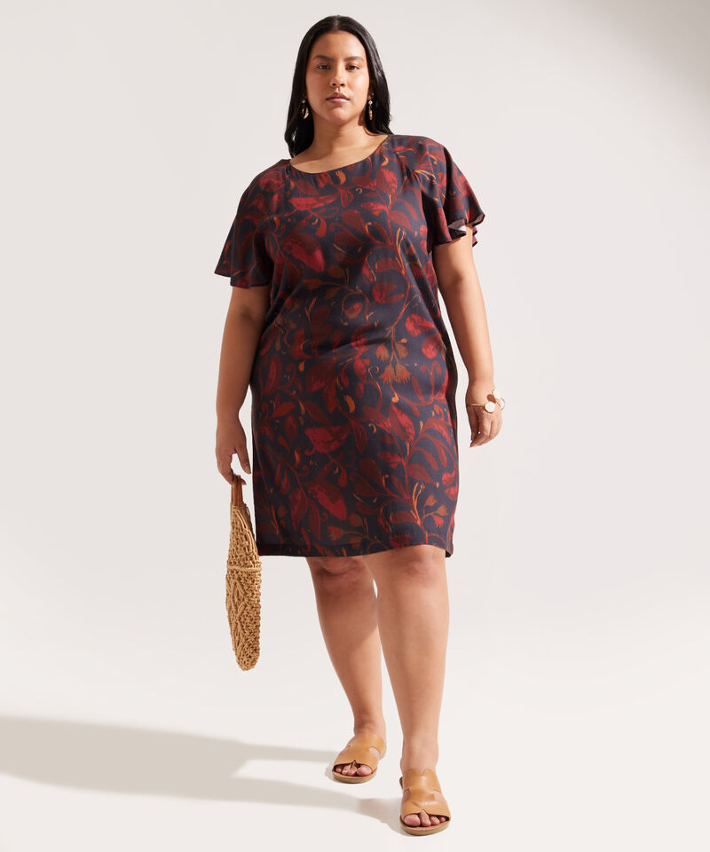 Vestido Corto Con Estampado De Flores