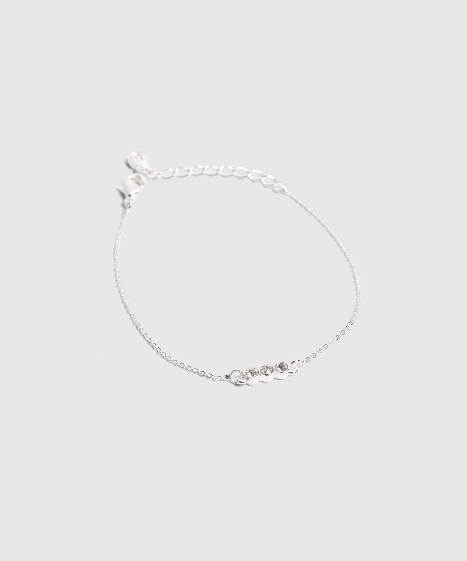 Set De Pulseras De Cadena Fina Y Circones Mujer