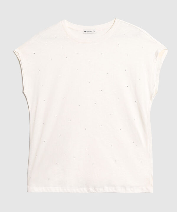 Camiseta Para Mujer Manga Corta con Pedrería image number null