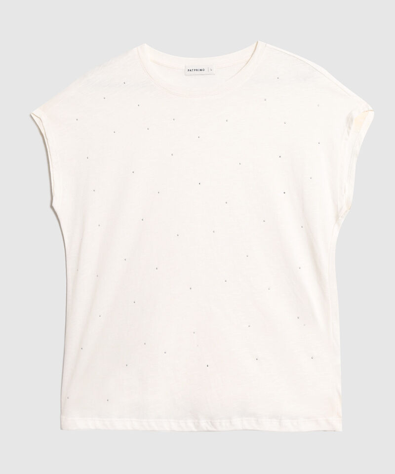 Camiseta Para Mujer Manga Corta con Pedrería