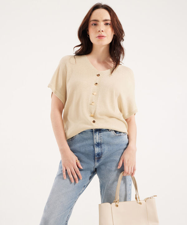 Blusa Tejida con Escote en V image number null