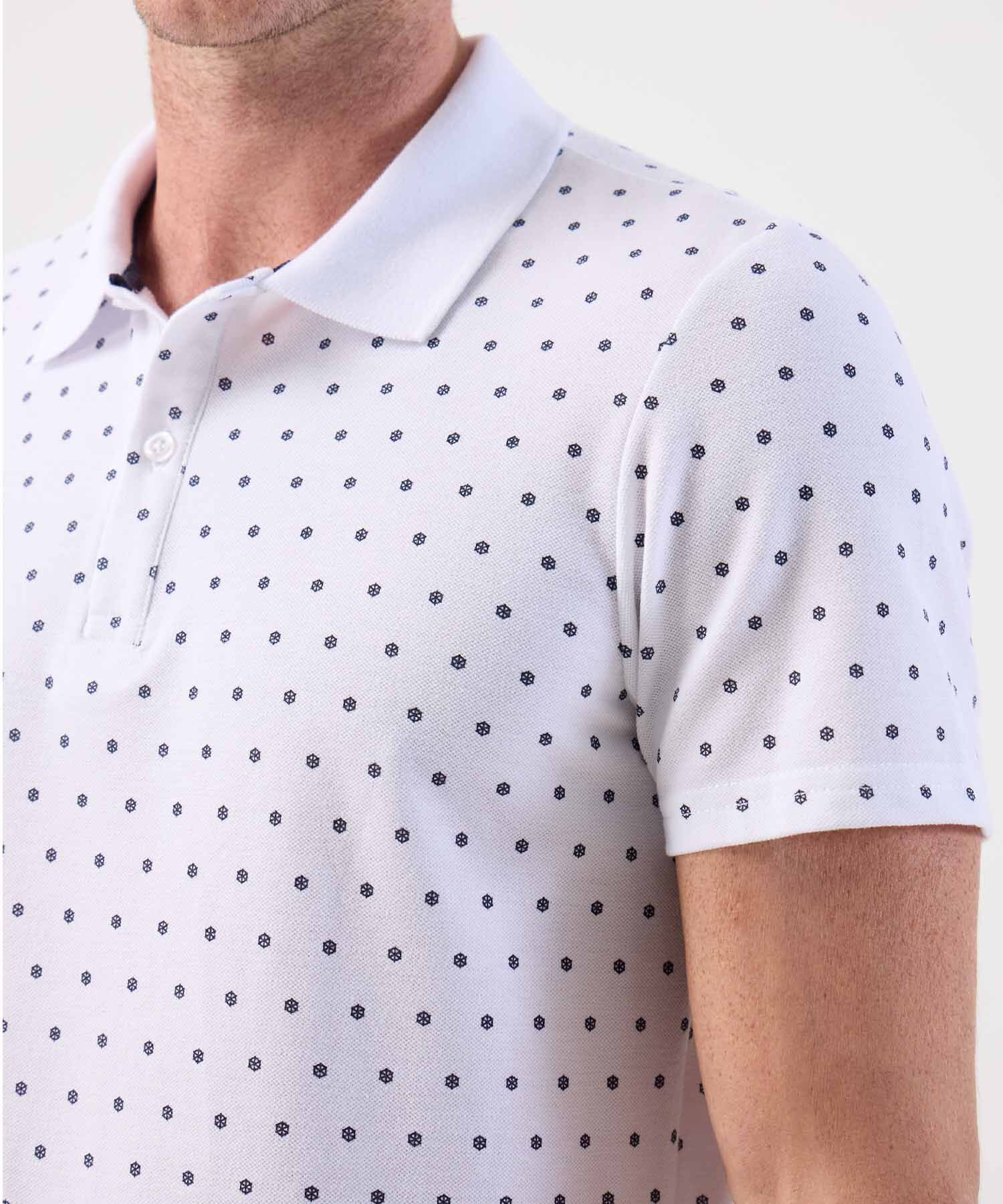 Polo Estampado con Micro Diseño Original Para Hombre