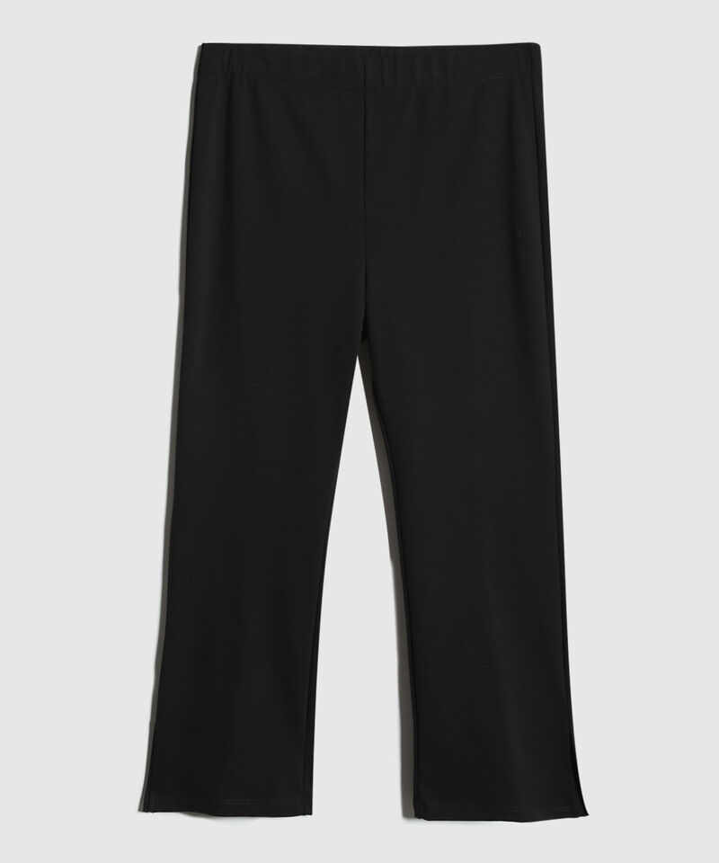 Leggins Unicolor,,Bota Recta Con Abertura En Costados