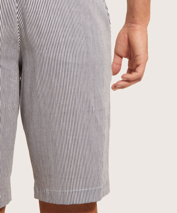 Bermuda B&aacute;sica Mezcla De Lino Estampado