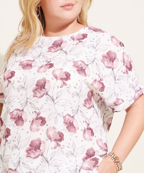 Blusa Manga Corrida Con Puño En Guardapolvo Estampada image number null